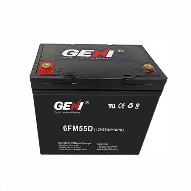 Bateri Asid Plumbum Bermeterai 12V 55AH Kitaran Dalam